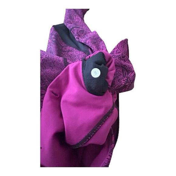 Lululemon Leggings Sz 8 High Times Crop Antique Paisley Deep Fuschia Sold Out - Picture 6 of 7